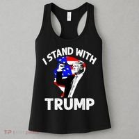I Stand With Trump American Flag Women's Tank Top thumb 3