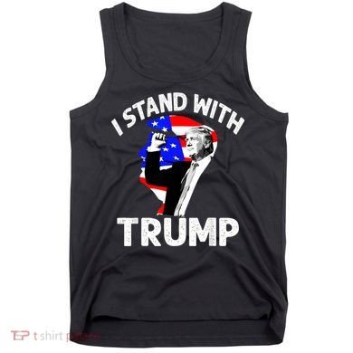 I Stand With Trump American Flag Tank Top