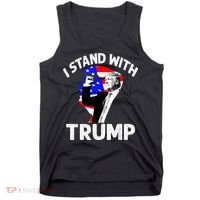 I Stand With Trump American Flag Tank Top thumb 0