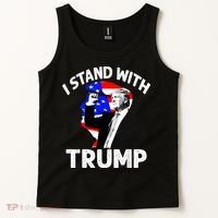 I Stand With Trump American Flag Tank Top thumb 2