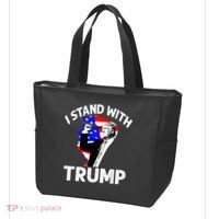 I Stand With Trump American Flag Tote Bag thumb 3