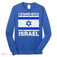 I Stand With Israel Israel Flag Patriotic Israel Long Sleeve Shirt thumb 0