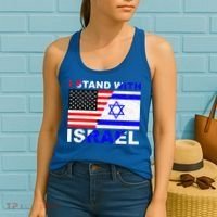 I Stand With Israel Israeli Palestinian Conflict Pro Israel Women's Tank Top thumb 2
