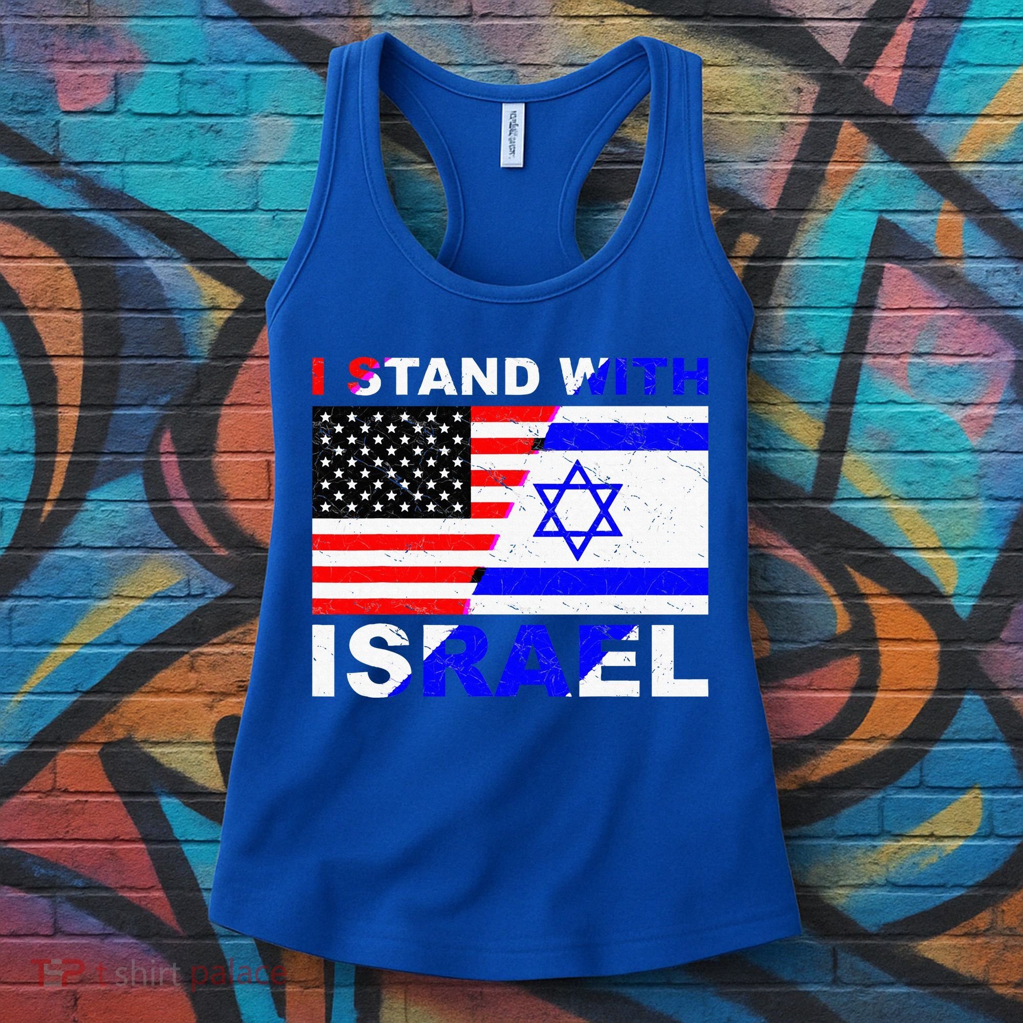 I Stand With Israel Israeli Palestinian Conflict Pro Israel Women's Tank Top