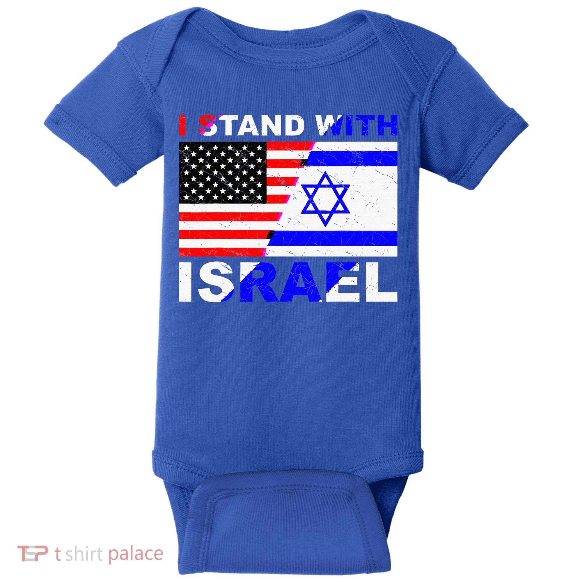 I Stand With Israel Israeli Palestinian Conflict Pro Israel Baby Bodysuit