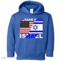 I Stand With Israel Israeli Palestinian Conflict Pro Israel Toddler Hoodie thumb 0
