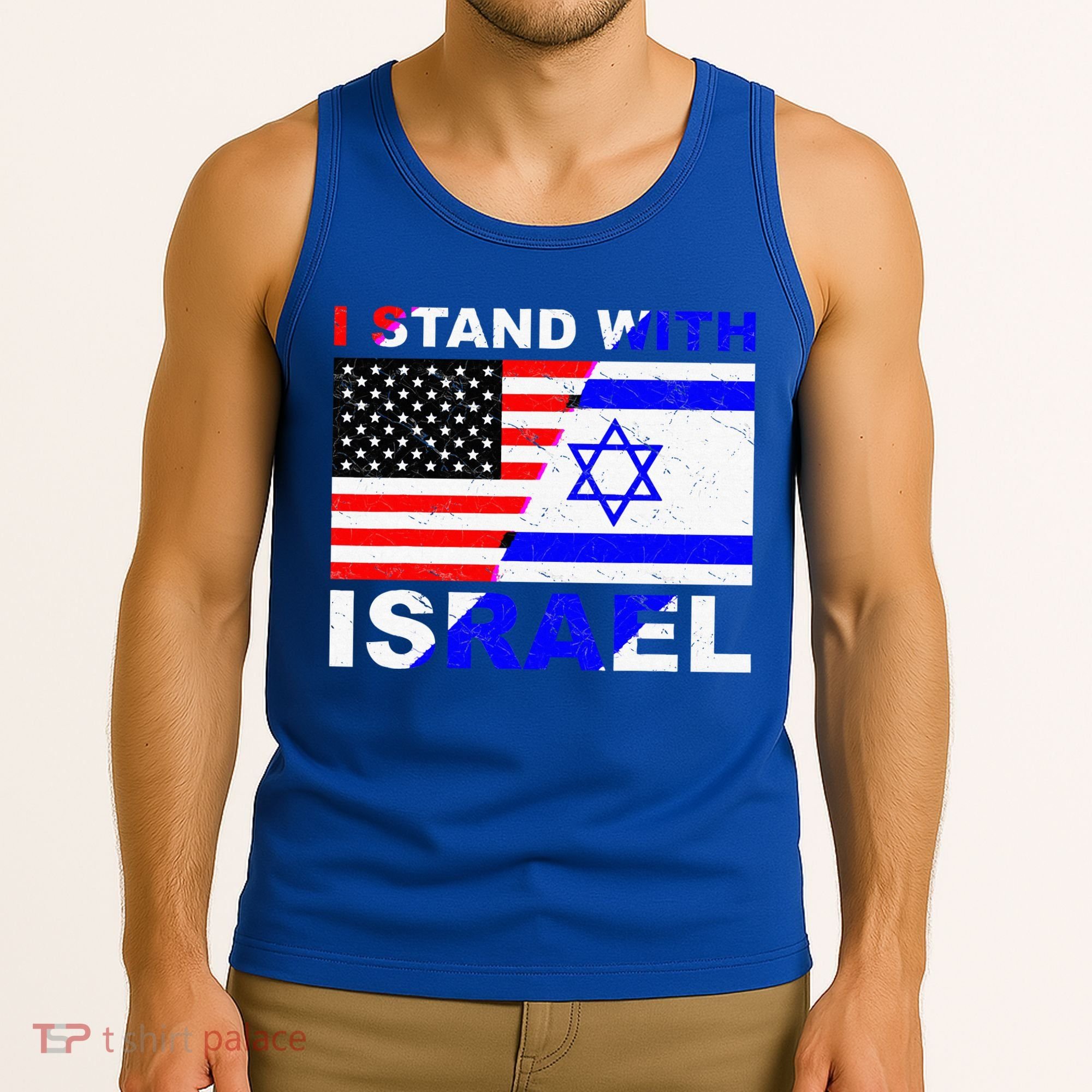 I Stand With Israel Israeli Palestinian Conflict Pro Israel Tank Top