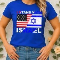 I Stand With Israel Israeli Palestinian Conflict Pro Israel Women's T-Shirt thumb 2