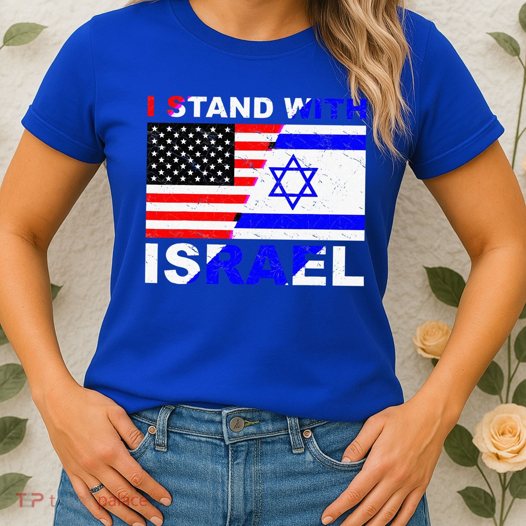 I Stand With Israel Israeli Palestinian Conflict Pro Israel Women's T-Shirt