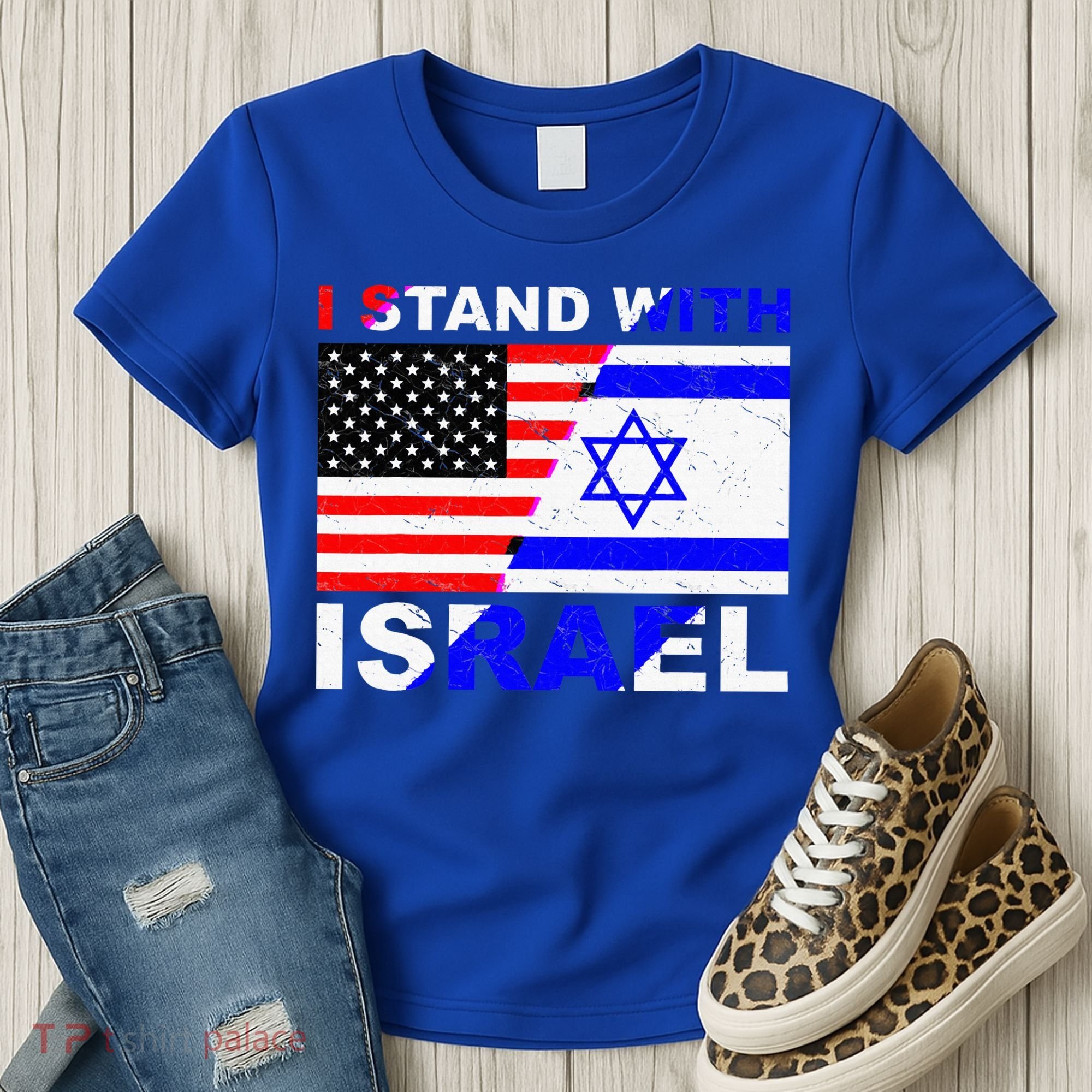 I Stand With Israel Israeli Palestinian Conflict Pro Israel Women's T-Shirt