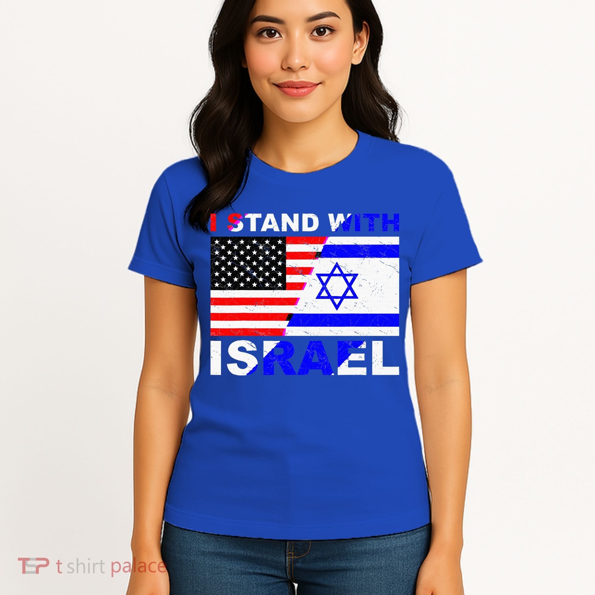 I Stand With Israel Israeli Palestinian Conflict Pro Israel Women's T-Shirt