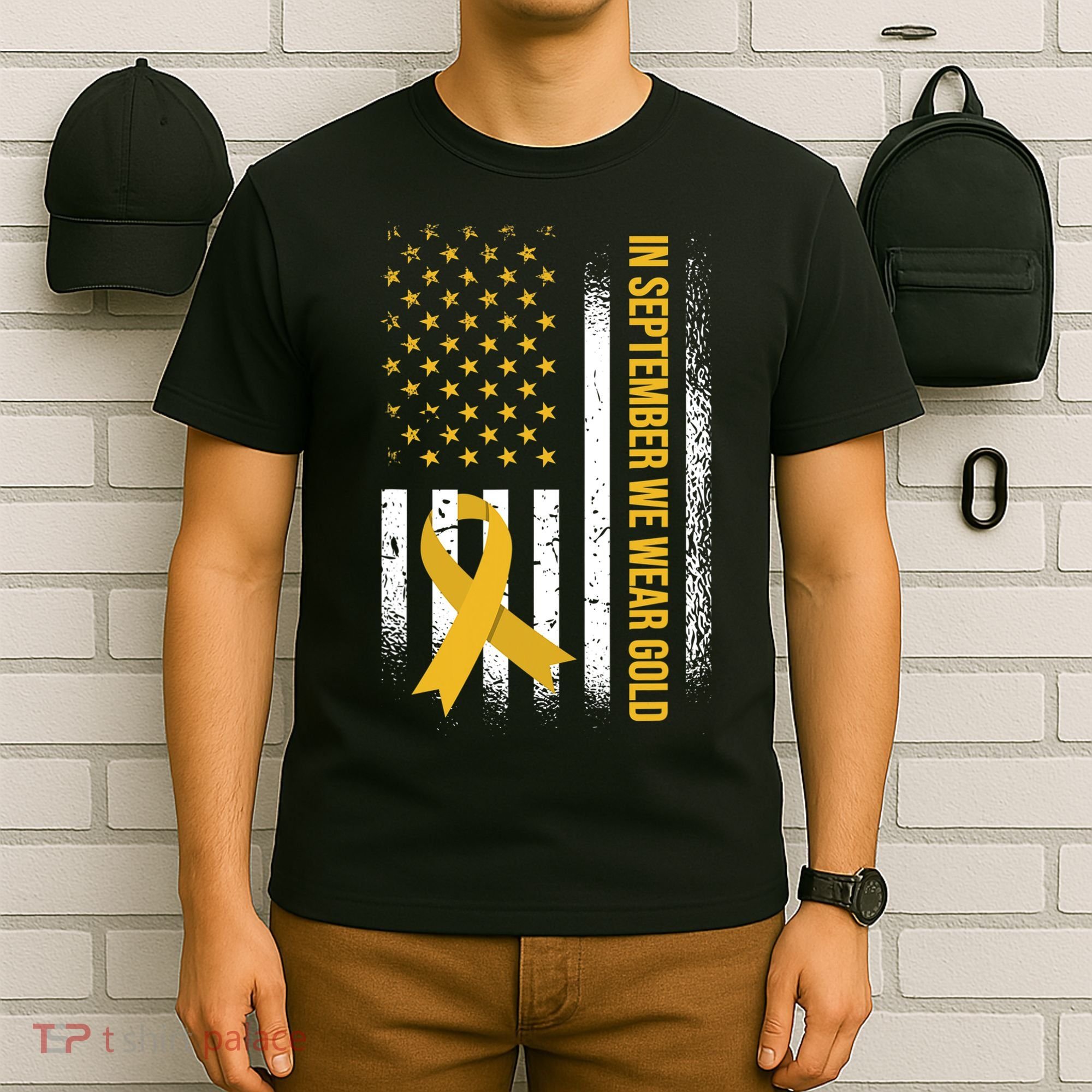 In September We Wear Gold Childhood Cancer Awareness T-Shirt