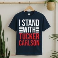 I Stand With Tucker Carlson Vintage Retro T-Shirt thumb 2