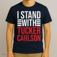 I Stand With Tucker Carlson Vintage Retro T-Shirt thumb 3