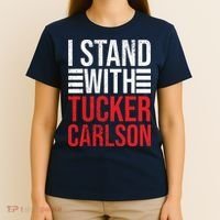 I Stand With Tucker Carlson Vintage Retro T-Shirt thumb 4