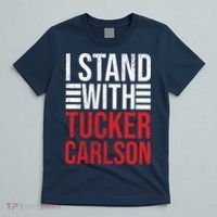 I Stand With Tucker Carlson Vintage Retro T-Shirt thumb 5
