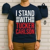 I Stand With Tucker Carlson Vintage Retro T-Shirt thumb 6