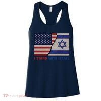 I Stand With Israel Patriotic Usa And Israel Flag Women's Tank Top thumb 0
