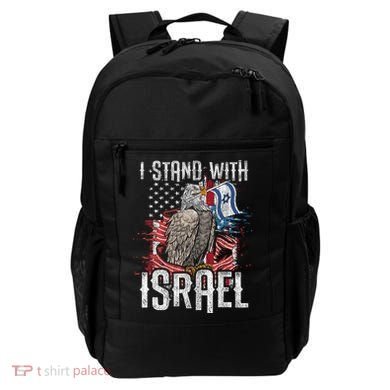 I Stand With Israel Vintage Eagle Us Flag Backpack