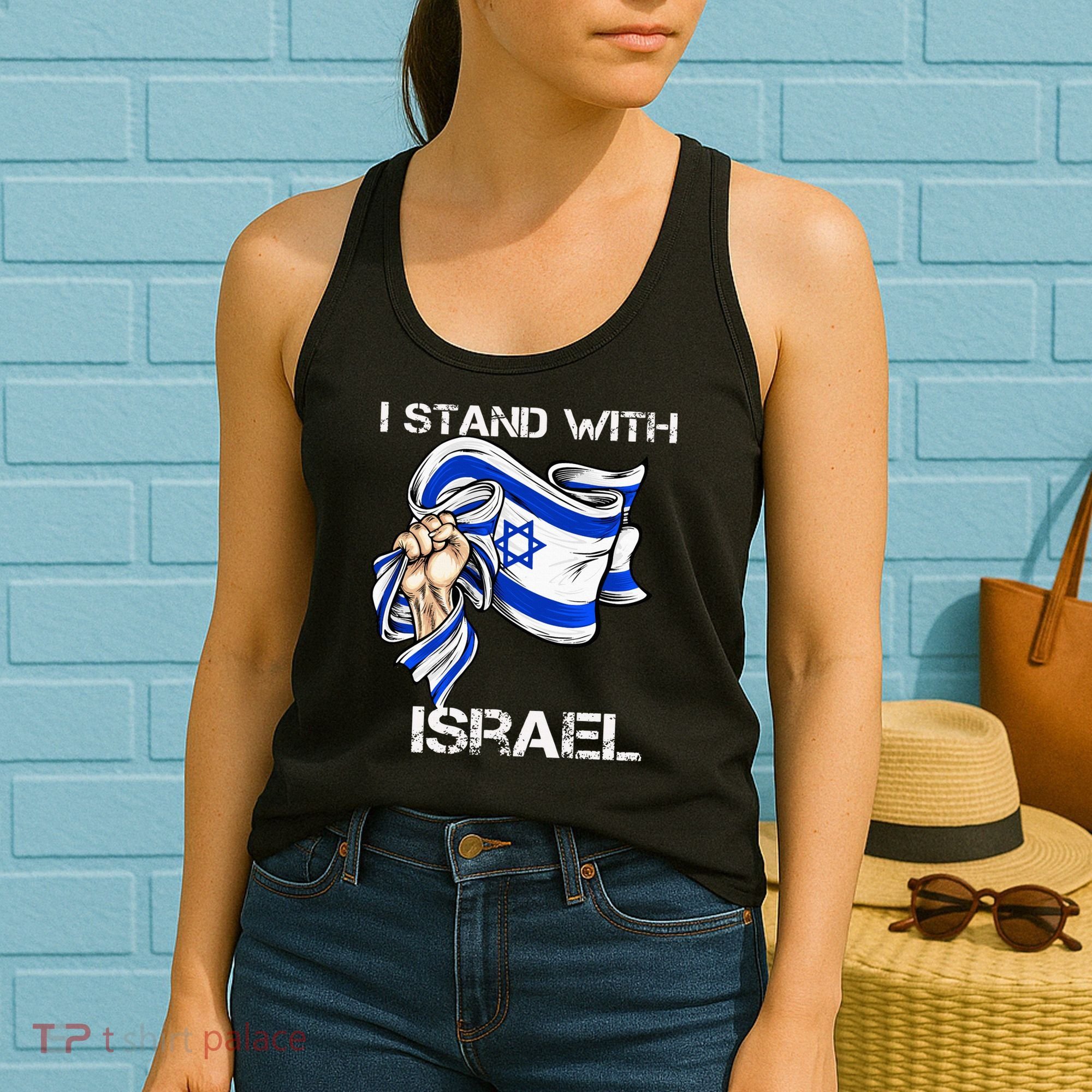 I Stand With Israel Support Israel Love Israeli Brotherhood Women's Tank Top