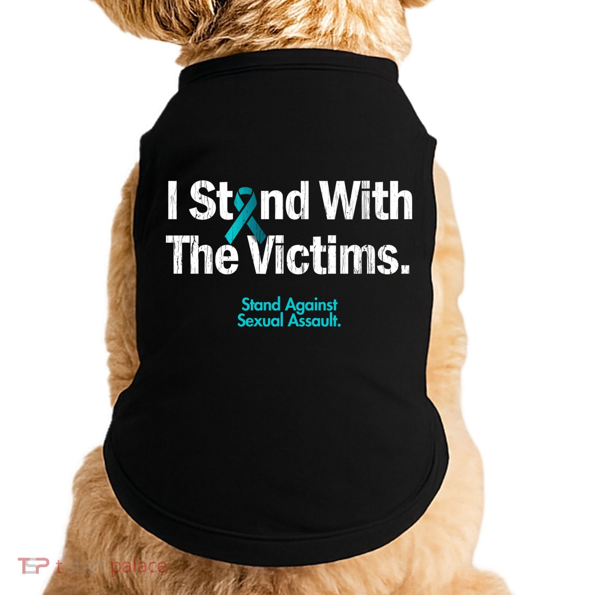 I Stand With The Victims Sexual Assault Awareness Gift Doggie Tank