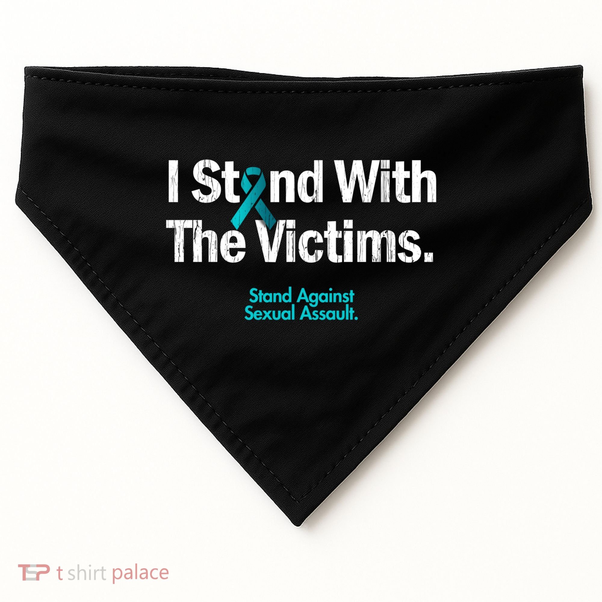 I Stand With The Victims Sexual Assault Awareness Gift USA-Made Doggie Bandana