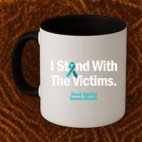 I Stand With The Victims Sexual Assault Awareness Gift Coffee Mug thumb 2