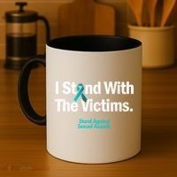 I Stand With The Victims Sexual Assault Awareness Gift Coffee Mug thumb 4