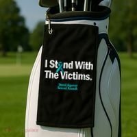 I Stand With The Victims Sexual Assault Awareness Gift Golf Towel thumb 2