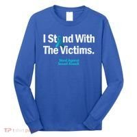 I Stand With The Victims Sexual Assault Awareness Gift Long Sleeve Shirt thumb 0