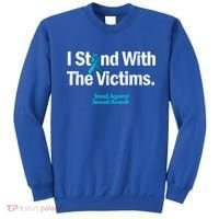 I Stand With The Victims Sexual Assault Awareness Gift Sweatshirt thumb 0