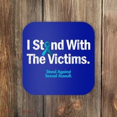 I Stand With The Victims Sexual Assault Awareness Gift Coaster
