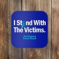 I Stand With The Victims Sexual Assault Awareness Gift Coaster thumb 0