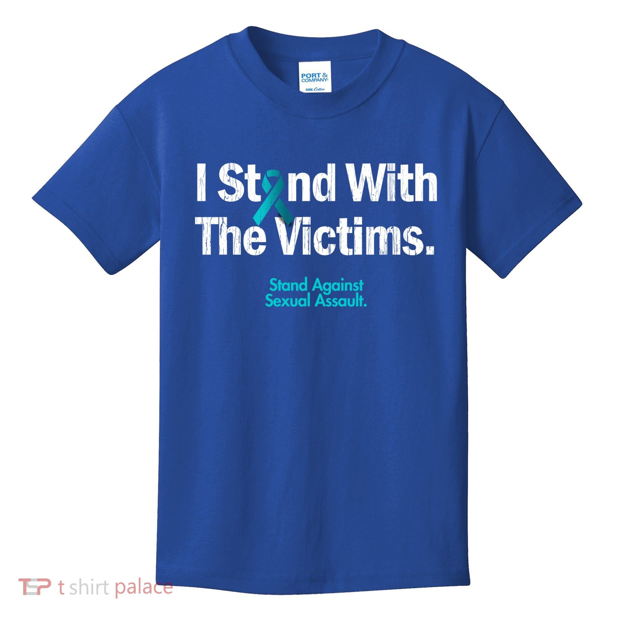 I Stand With The Victims Sexual Assault Awareness Gift Kids T-Shirt
