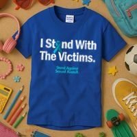 I Stand With The Victims Sexual Assault Awareness Gift Kids T-Shirt thumb 3