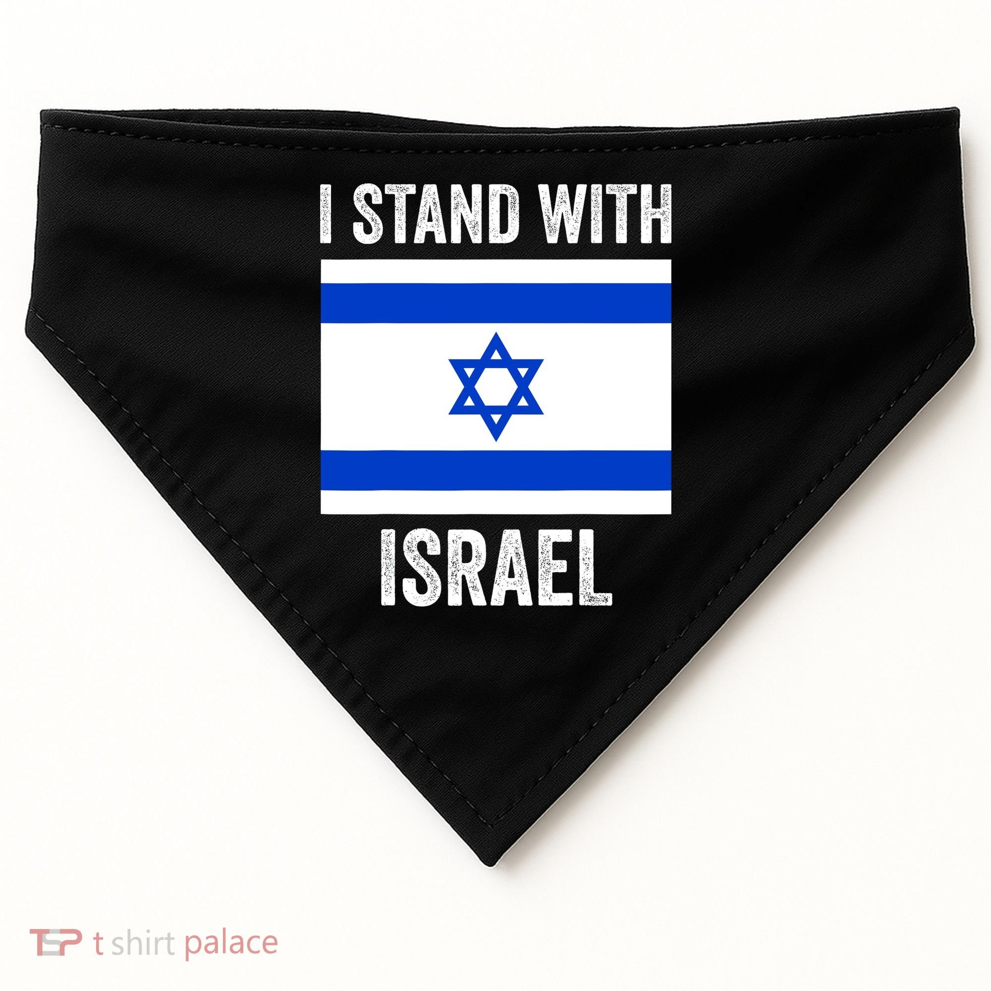 I Stand With Israel Free Israel USA-Made Doggie Bandana