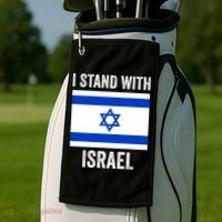 I Stand With Israel Free Israel Golf Towel thumb 2