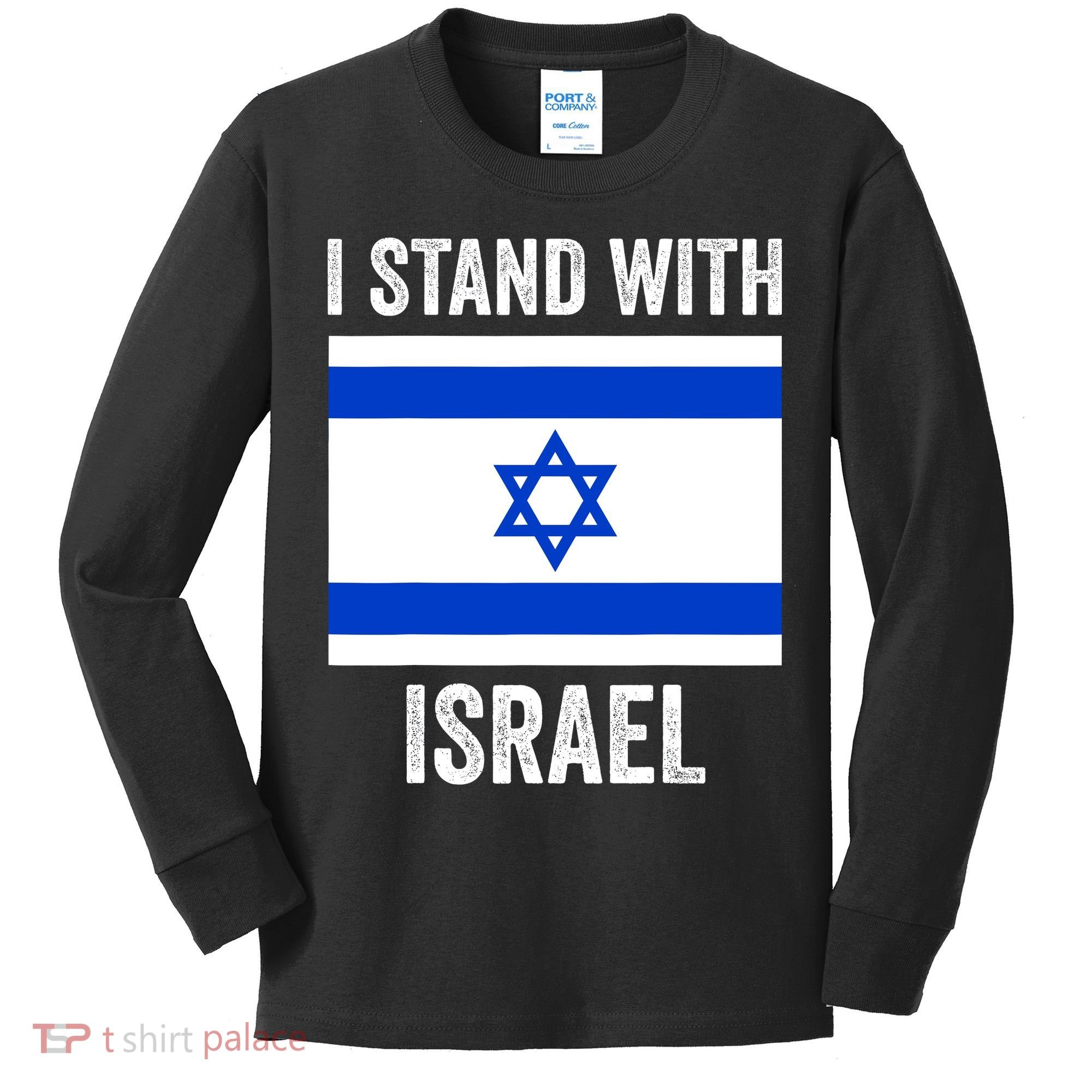 I Stand With Israel Free Israel Kids Long Sleeve Shirt