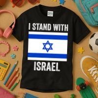 I Stand With Israel Free Israel Kids T-Shirt thumb 3