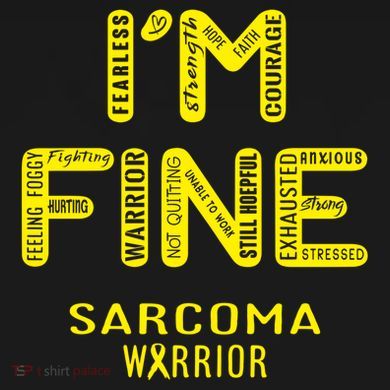 I'm Sarcoma Warrior Cute Gift I Am Fine Gift Hooded Wearable Blanket