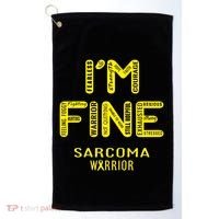 I'm Sarcoma Warrior Cute Gift I Am Fine Gift Golf Towel thumb 0