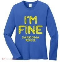 I'm Sarcoma Warrior Cute Gift I Am Fine Gift Women's Long Sleeve Shirt thumb 0