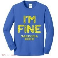I'm Sarcoma Warrior Cute Gift I Am Fine Gift Kids Long Sleeve Shirt thumb 0