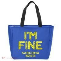 I'm Sarcoma Warrior Cute Gift I Am Fine Gift Tote Bag thumb 0