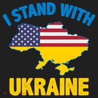 I Stand With Ukraine Map American Flag Us Support Ukrainian Gift Beanie thumb 2