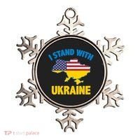 I Stand With Ukraine Map American Flag Us Support Ukrainian Gift Ornament thumb 0
