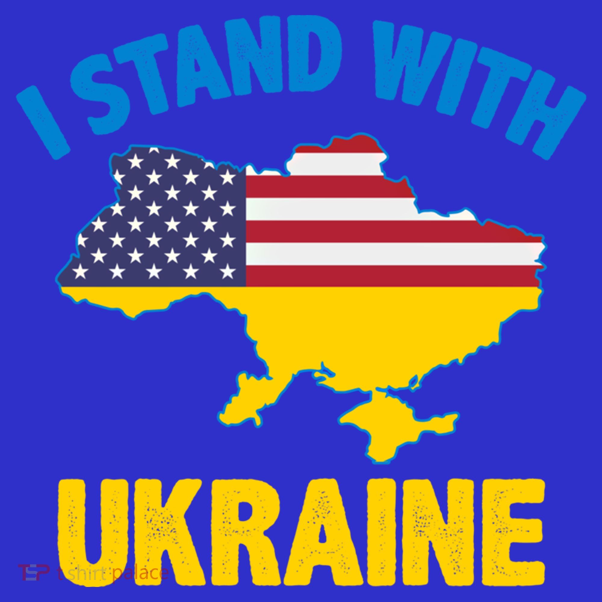 I Stand With Ukraine Map American Flag Us Support Ukrainian Gift Visor