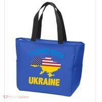 I Stand With Ukraine Map American Flag Us Support Ukrainian Gift Tote Bag thumb 3