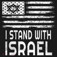 I Stand With Israel America Flag Israel Flag Ornament thumb 1