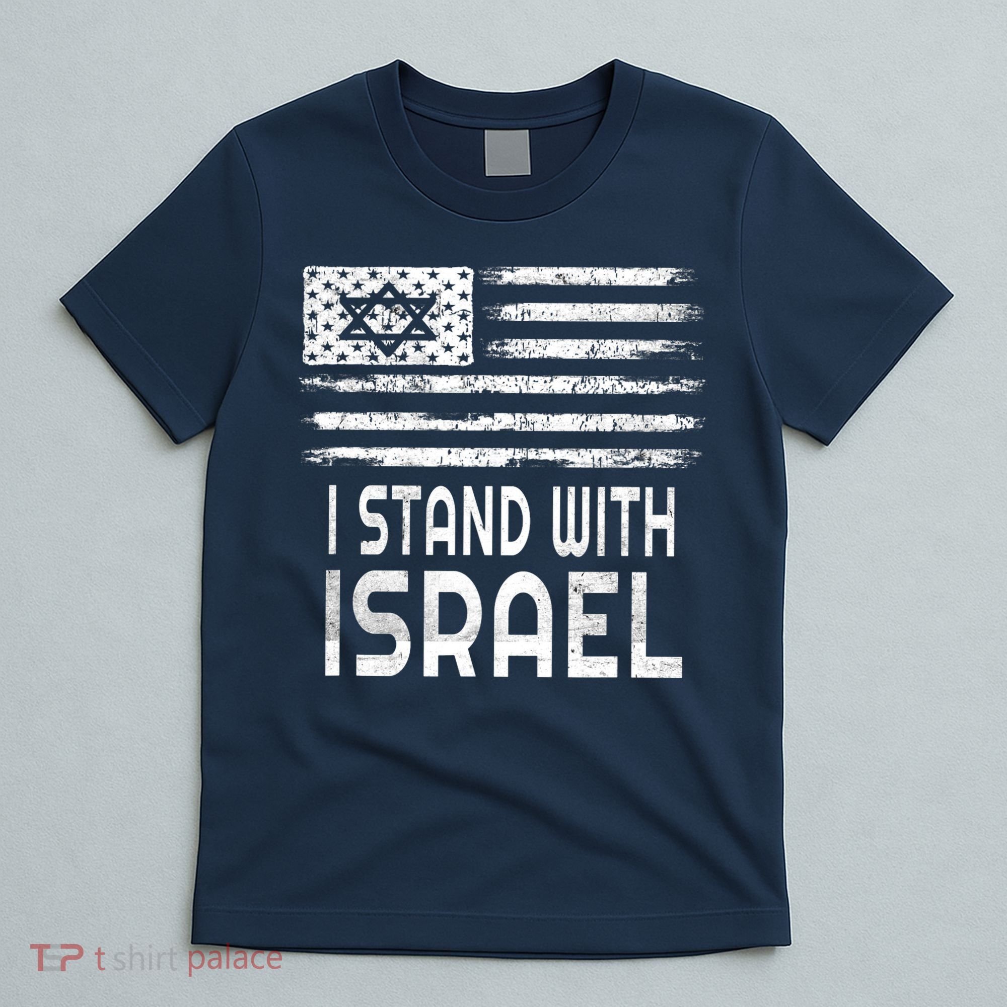 I Stand With Israel America Flag Israel Flag T-Shirt